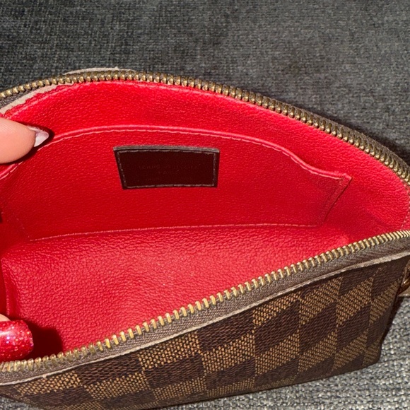 LV brown damier ebene cosmetic pouch - Picture 3 of 10